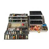 Metal Tackle Boxes & Fishing Contents
