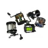 5 Used Fishing Reels, Mixed Brands