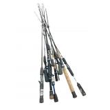 8 Used Fishing Rods Assorted Brands