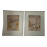 Bert Paul Kim Watercolor Harbor Illustrations