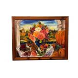 Large Maya Eventov Oil on Canvas 43 x 55"