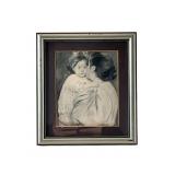 Small Framed French Repro Illustration