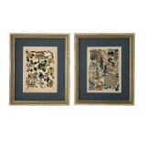 Framed Silk Embroidery on Paper