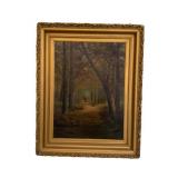 Signed R. RANDALL Oil Painting in Gilded Frame