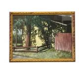 Framed Outdoor Scene Painting, 32 x 41