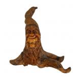 Signed 1969 O. B. Carved Wood Gnome Sculpture