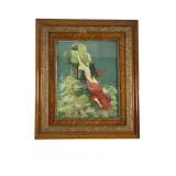 Religious Themed Framed Color Lithograph