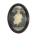 Oval Framed Portrait of Young Child