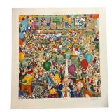Dow 2001 Stock Exchange Lithograph, Signed