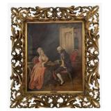 L Gerard Large Oil Painting in Ornate Frame
