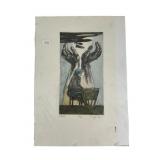 Two Signed Csurgoi Matel Color Etchings, 1978