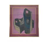 Satok Signed Pastel Painting Sculptural Forms