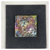 Small Signed Haitian Abstract on Pressboard