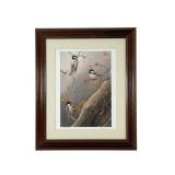 Rob Stein 1986 Fall Chickadees Signed Litho