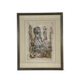 M. Marini Signed Puppeteer Etching