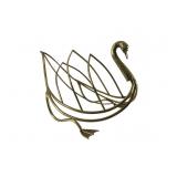 Italian Brass Swan Magazine Holder, Stamped E