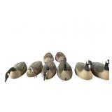8 Plastic Decoy Geese, Six With Heads