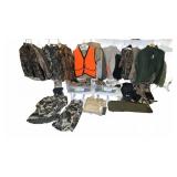 Large Group of Hunting Clothing, Mixed Sizes