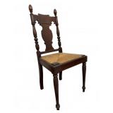 Empire Style Side Chair with Woven Seat