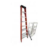 Werner 8 Foot Fiberglass Step Ladder and shelf
