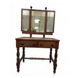 Empire Dressing Table with Mirror & Two Draws