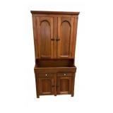 Two Piece Primitive Dry Sink Cupboard