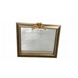 Decorative Wall Mirror with Gold Bow Accent