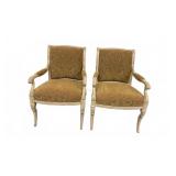 Pair Century Furniture Upholstered Arm Chairs