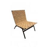 Pottery Barn Suede Woven Lounge Chair