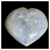Large Blue Calcite Heart Sculpture