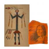 Edward Curtis Sand Painting & Featherwind Glz
