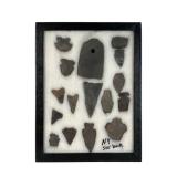 Framed Arrowheads & Stone Tools Collection