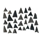 28 Triangular Projectile Points