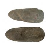 Two Stone Celts, One 7.5 Inches Long