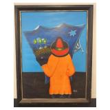 Realidad Perdida 2001 by Martin, Framed Oil