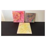 Three Canvas Paintings by Jane Zamost
