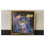 Jane Zamost 3D Oil on Canvas in Frame