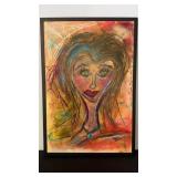 Jane Zamost Large Framed Oil on Board