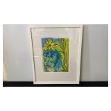 Framed Watercolor Signed LL