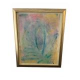 Jane Zeos Abstract Oil on Canvas, Framed