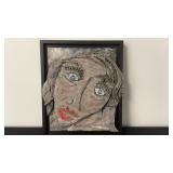 Jane Zamost 3D Cardboard & Oil Pastel Artwork