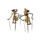 Two Wayang Kulit Shadow Puppets, Indonesia, 26.5'