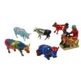 Painted Cow Parade Figurines & Haitian