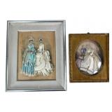 Pair Framed 3D Fashion Artworks