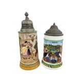 German & BMF Lidded Beer Steins