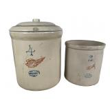Red Wing Stoneware 4 & 2 Gallon Crocks