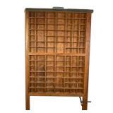 Wood Printers Tray with Metal London Tag