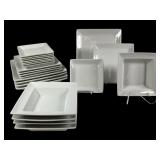 Pottery Barn Great White Square Dinnerware Set