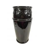 Black Porcelain Umbrella Vase, 19.5 Inches