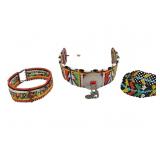 Kenyan Maasai Beaded Choker & Bracelets Set